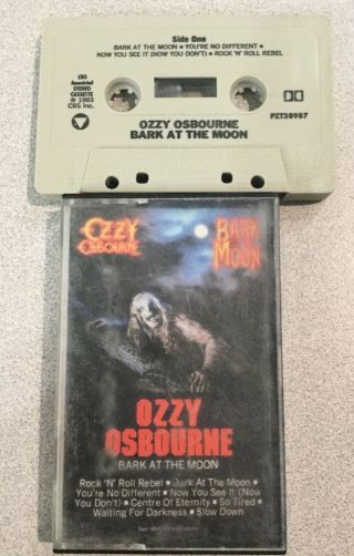 Vintage Ozzy Osbourne Bark At The Moon Cassette Tape - 1983