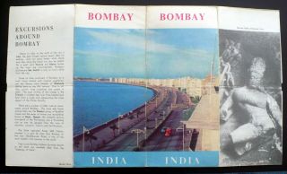 1959 Bombay (mumbai) India Travel Brochure,  Map,  Color & B/w Photos
