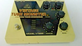 Behringer Vt999 Vintage Tube Monster Classic Vacuum Overdrive Guitar Pedal
