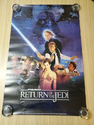 Vintage 1983 Star Wars: Return Of The Jedi Movie Poster 22 " X 34 " Sales Corp
