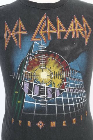 Vtg 1983 Def Leppard Pyromania Rock Concert Tour T - Shirt Usa Mens Size Medium