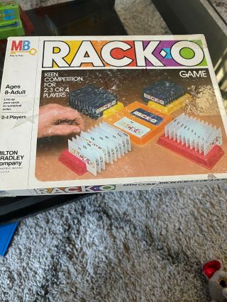 Vintage 1980 Rack - O Game By Milton Bradley