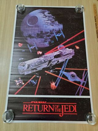Vintage 1983 Star Wars Return Of The Jedi Movie Poster 22 X 34 Sales Corp