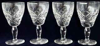 4 Vintage Retro Diamond Cut Crystal Port Sherry Port Liqueur Glasses 50ml