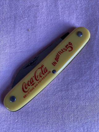 Coca Cola Advertising Knife Made In Usa Jack Old Vintage Folding Pocket