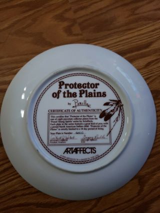 Vintage Protector of the Plains by Gregory Perillo ARTAFFECTS Collector Plate 2