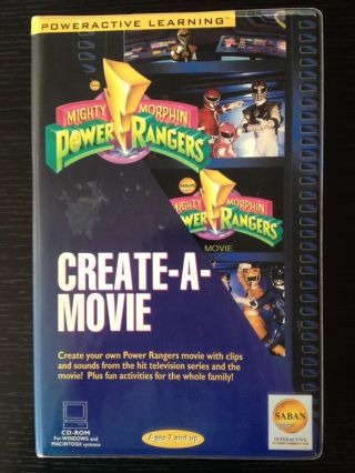 Mighty Morphin Power Rangers Create A Movie Pc Mac Cd - Rom Vintage Computer Game