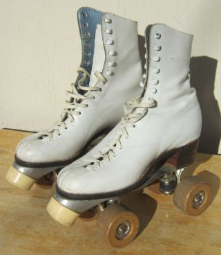 Vtg Betty Lytle By Hyde Roller Skates Womens 6 W/ Sparkle Crest Viscount Wheels