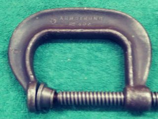 Vintage Armstrong No.  402 — 2” Jaw,  Drop Forged Heavy Duty C - Clamp - Quality