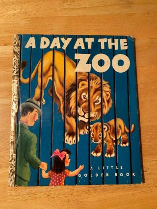 Vintage Little Golden Book A Day At The Zoo Children 
