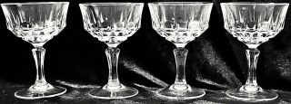 4 Vintage Retro Diamond Cut Crystal Port Sherry Port Liqueur Glasses 80ml