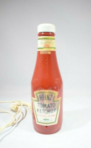 Vintage Heinz Tomato Ketchup Bottle Push Button Telephone 1984