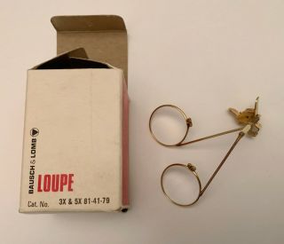 Vintage Bausch & Lomb Loupe 3x 5x 81 - 41 - 79 Clip On