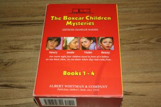 The Boxcar Children Mysteries Books 1 - 4 Gertrude Chandler Warner (vintage 1977)
