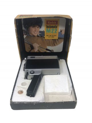 Vintage Kodak Instamatic M22 8 Movie Camera And Box