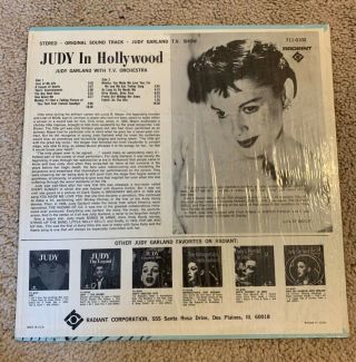 Judy Garland in Hollywood TV Show Soundtrack LP Vintage Vinyl Record 2