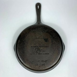 Vintage Wagner 1891 10 - 1/2” Cast Iron Skillet Pan Frying Breakfast Vtg