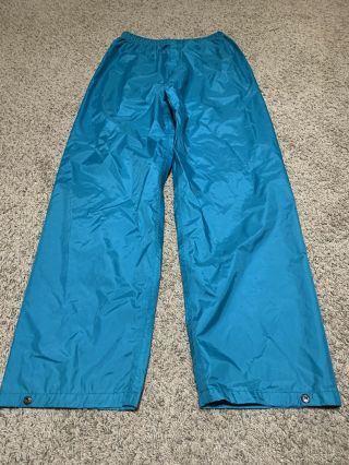 Women’s Vintage Columbia Omni - Tech Waterproof Teal Green Shell Pants Sz L