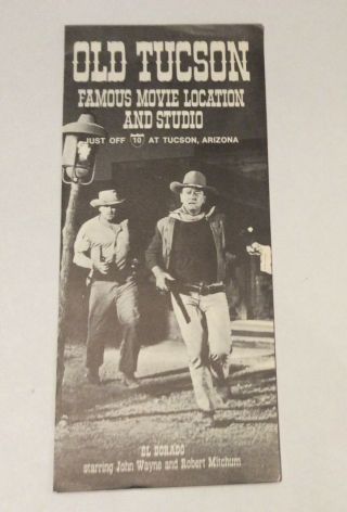 Old Tucson Famous Movie Location Studio Brochure John Wayne Robert Mitchum