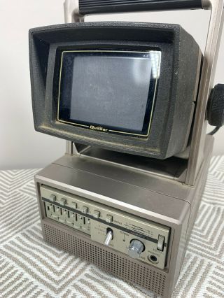 Vintage Retro Quasar 3.  5 Portable Tv Ntsc Color Television Up1315xq Analog Tuner