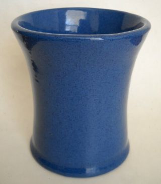 Vintage Peters And Reed Wilse Blue 4 " Vase With Zane Pottery Mark