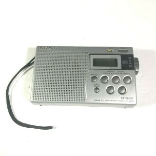 Vintage Sony Icf - M260 Fm/am Pll Synthesized Radio 15 Presets