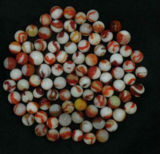Vintage Marbles - Group C - Red & Orange