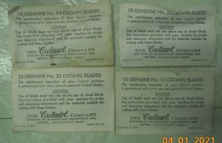 4 Packs Of 10 Vintage Cutawl Blades Jigsaw Assorted Nos