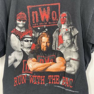 Vintage 90’s 1998 N.  W.  O.  Run With The Pac Shirt Xl Wrestling Wcw Wwf Wwe Awe Nwo