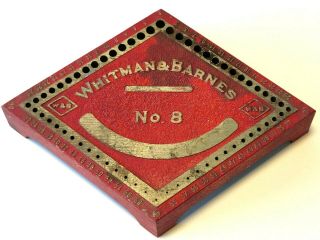 Vintage Whitman & Barnes No.  8 Drill Bit Index Holder Detroit Michigan Usa