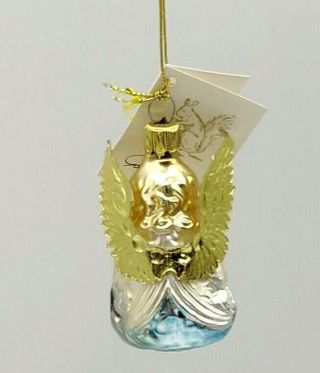 Vtg Glass Angel Ornament Erwin Eichhorn Bavaria,  Germany 2 3/4 