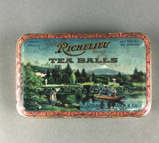 Vintage Richelieu Tea Balls Tin From Sprague,  Warner & Co.  Chicago