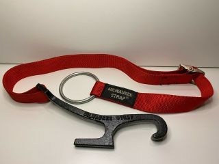 Vintage " Milwaukee Strap " Fire Fighter Hose Strap Tool,  / Cond.