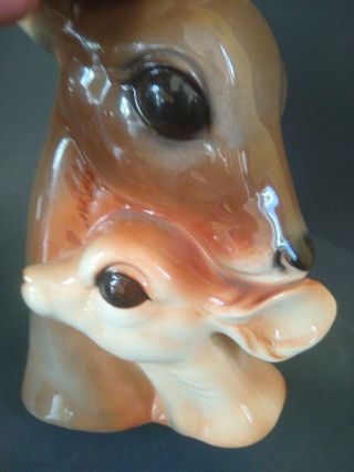 Vintage Royal Copley Deer Fawn Planter Vase Ceramic 9.  5 