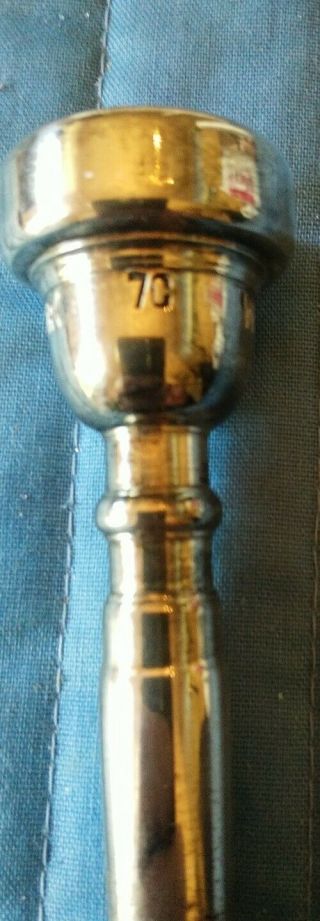 Vincent Bach Trumpet Mouthpiece.  7C.  Silver - Plated.  Vintage. 3