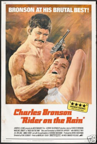 Rider On The Rain Charles Bronson Vintage Movie Poster Print