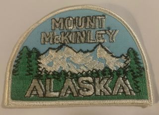 Vintage Mount Mckinley Alaska Embroidered Souvenir Patch Ak Jacket Vest