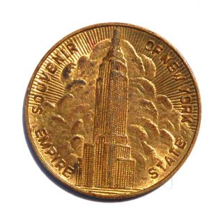 The Great Seal Of York - Empire State Souvenir Of Ny Token