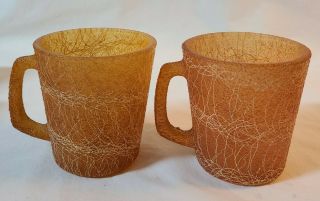 Vtg Color Craft Shat - R - Pruf Spaghetti String Drizzle Rubber Coated Coffee Mugs 5