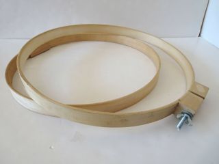 Vintage Wood 14 " Embroidery Cross Stitch Quilting Hoop Screw Closure 1 " Deep