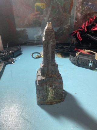 Vintage York City Souvenir Empire State Building With Statue Of Liberty Bank