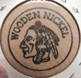 Vintage Nichols Cafeterias Oklahoma City,  OK Wooden Nickel - Token Oklahoma 2