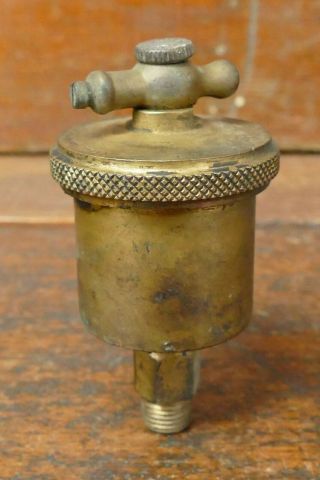 Vintage Lunkenheimer Ideal No.  1 T - Handle Automatic Brass Grease Cup Hit Miss