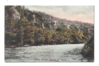Vintage Postcard Seven Sisters Rocks,  River Wye,  Herefordshire.  Pmk 1909