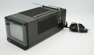 Vtg Rca Pvm050 Portable 5” Color Tv W Rca Input Ac/dc 1986 Japan | Read