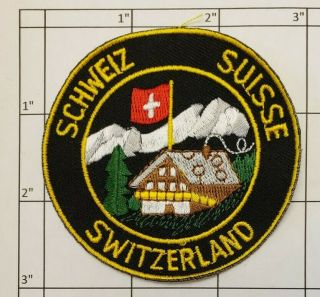 Schweiz Suisse Switzerland Swiss Alps Ski Resort Embroidered Souvenir Patch