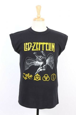 Vintage 80s Led Zeppelin Zoso Icarus Rock Tour T - Shirt Usa Mens Size Large