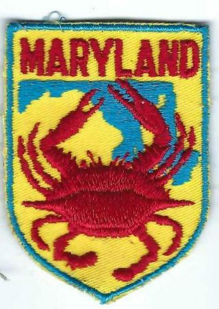 Maryland State Souvenir Patch - 2x2.  5 In Eont - C7526 -