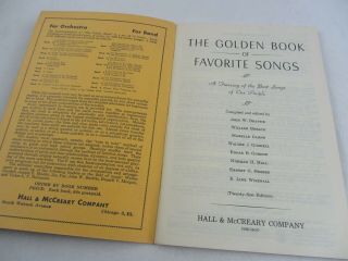 vtg SHEET MUSIC The Golden Book of Favorite Songs 21st Ed. ,  128 pages 6 
