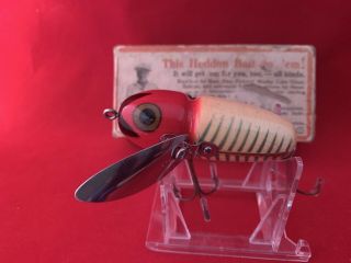 Vintage Heddon Crazy Crawler 2102xs,  White/red Head & Red Stripe,  Combo